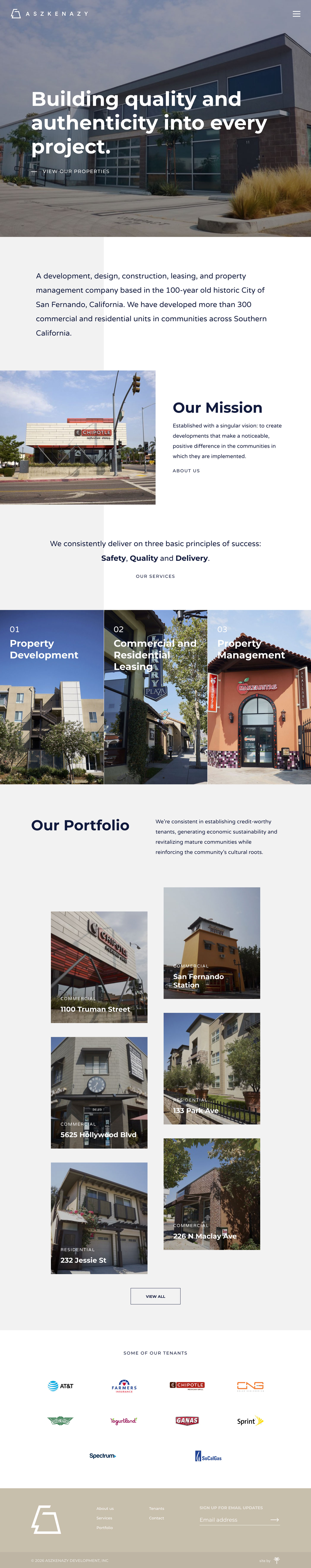 Aszkenazy Development website screenshot